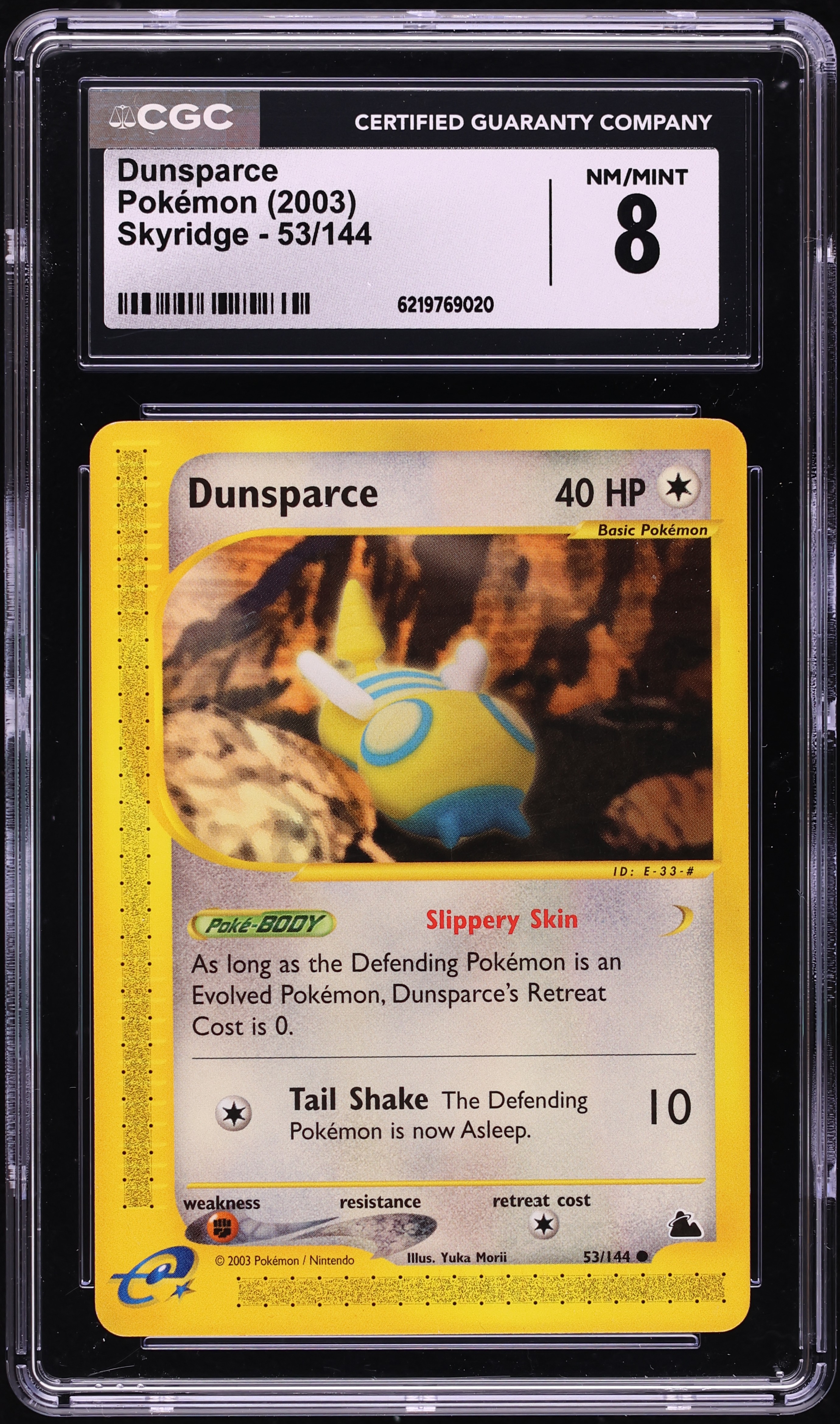 2003 Pokemon Skyridge Dunsparce #53 CGC 8 NM-MT