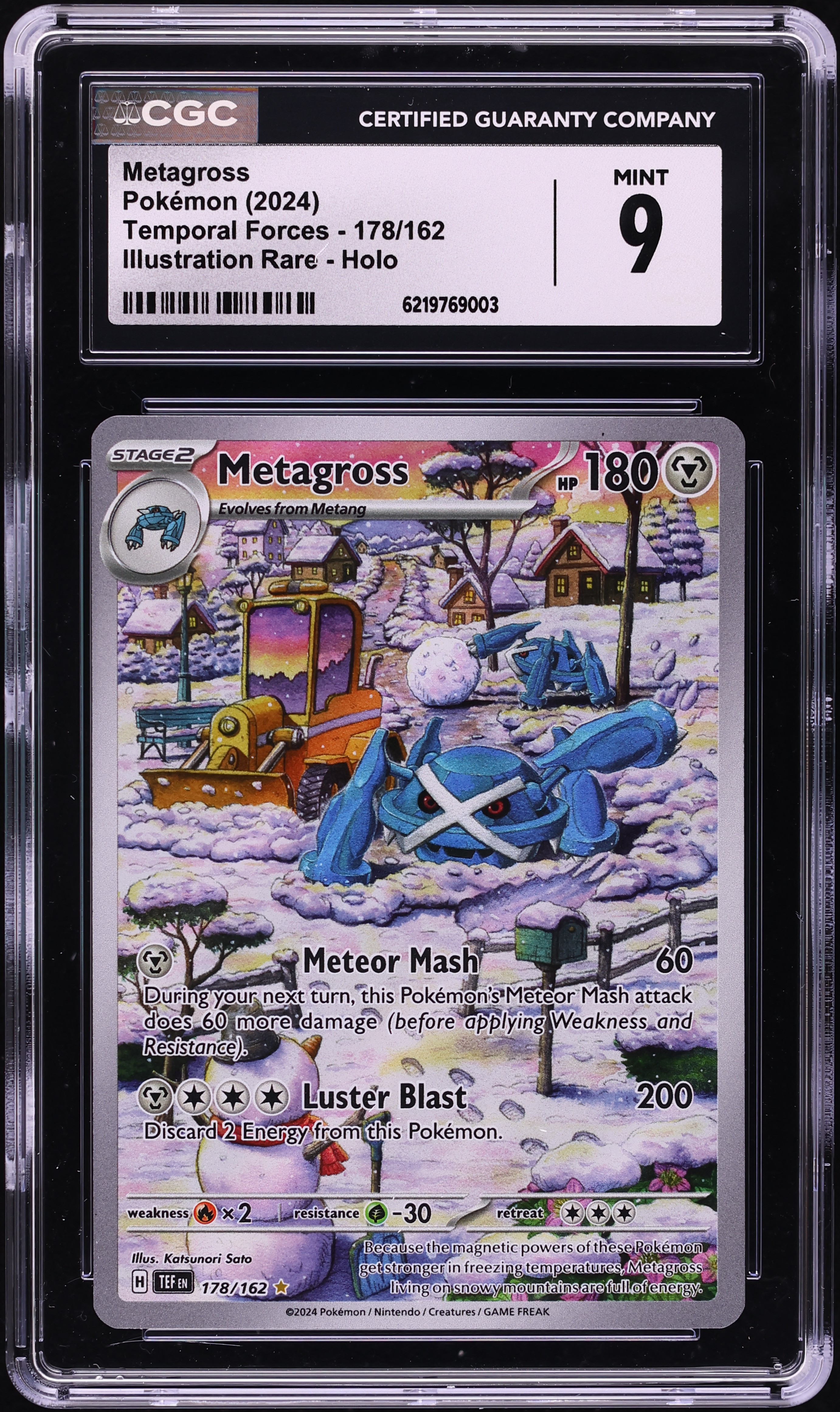 2024 Pokemon Scarlet & Violet Temporal Forces IR Metagross #178 CGC 9 MINT