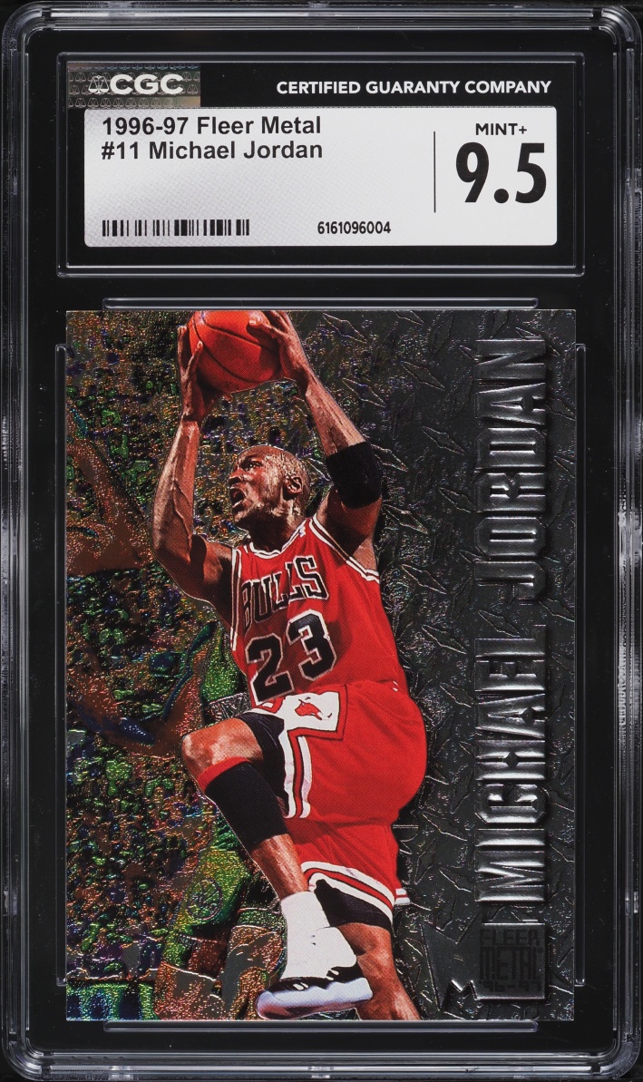 1996 Metal Basketball Michael Jordan #11 CGC 9.5 MINT+