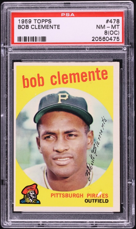1959 Topps Roberto Clemente #478 PSA 8(oc) NM-MT