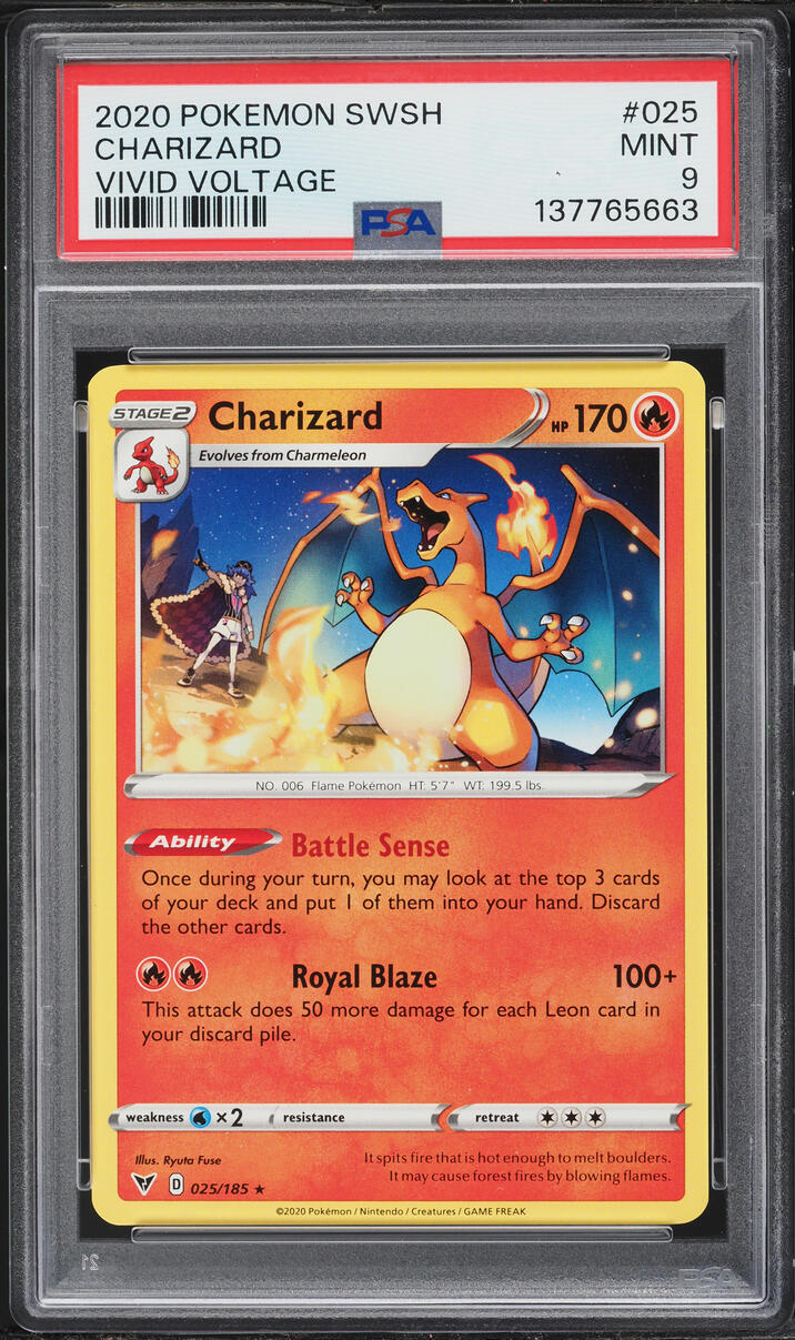 2020 Pokemon Sword & Shield Vivid Voltage Charizard #25 PSA 9 MINT