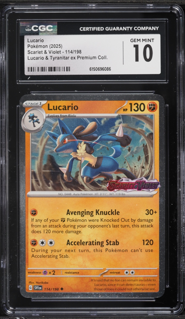 2025 Pokemon Scarlet & Violet Premium Collection Lucario #114 CGC 10 GEM MINT