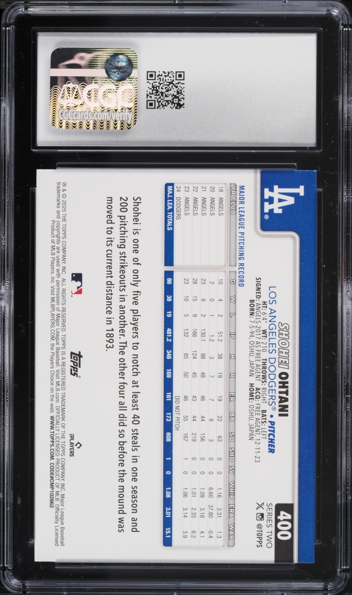 2025 Topps Shohei Ohtani #400 CGC 10 GEM MINT