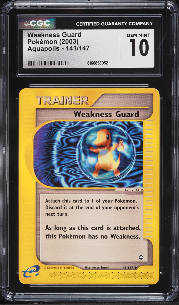 2003 Pokemon Aquapolis Weakness Guard #141 CGC 10 GEM MINT