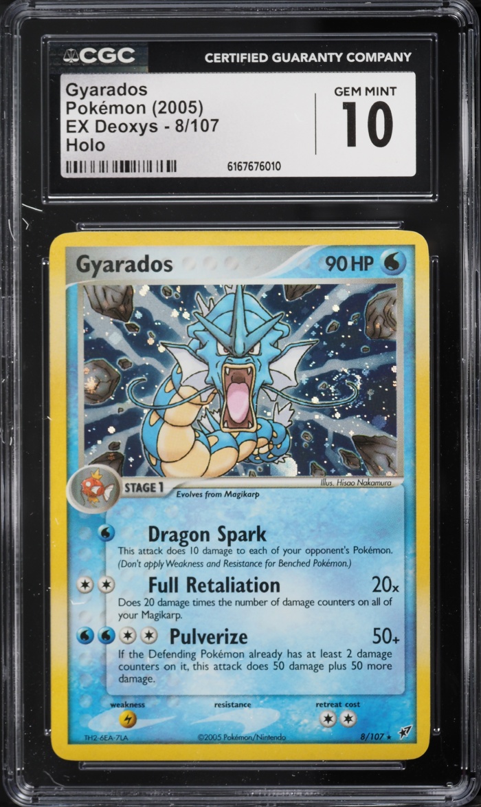 2005 Pokemon EX Deoxys Holo Gyarados #8 CGC 10 GEM MINT