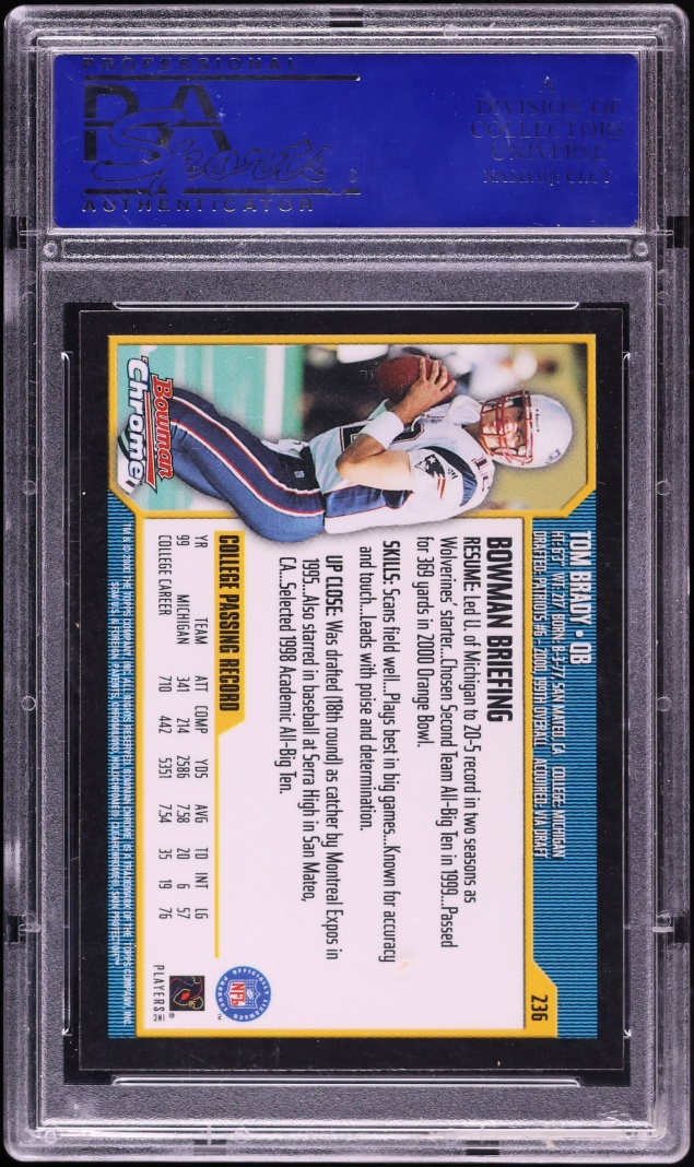 2000 Bowman Chrome Tom Brady ROOKIE #236 PSA 10 GEM MINT