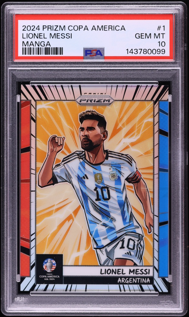 2024 Panini Prizm Conmebol Copa America Manga Lionel Messi #1 PSA 10 GEM MINT