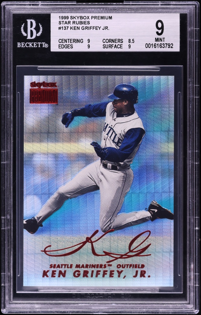 1999 Skybox Premium Star Rubies Ken Griffey Jr. /50 #137 BGS 9 MINT