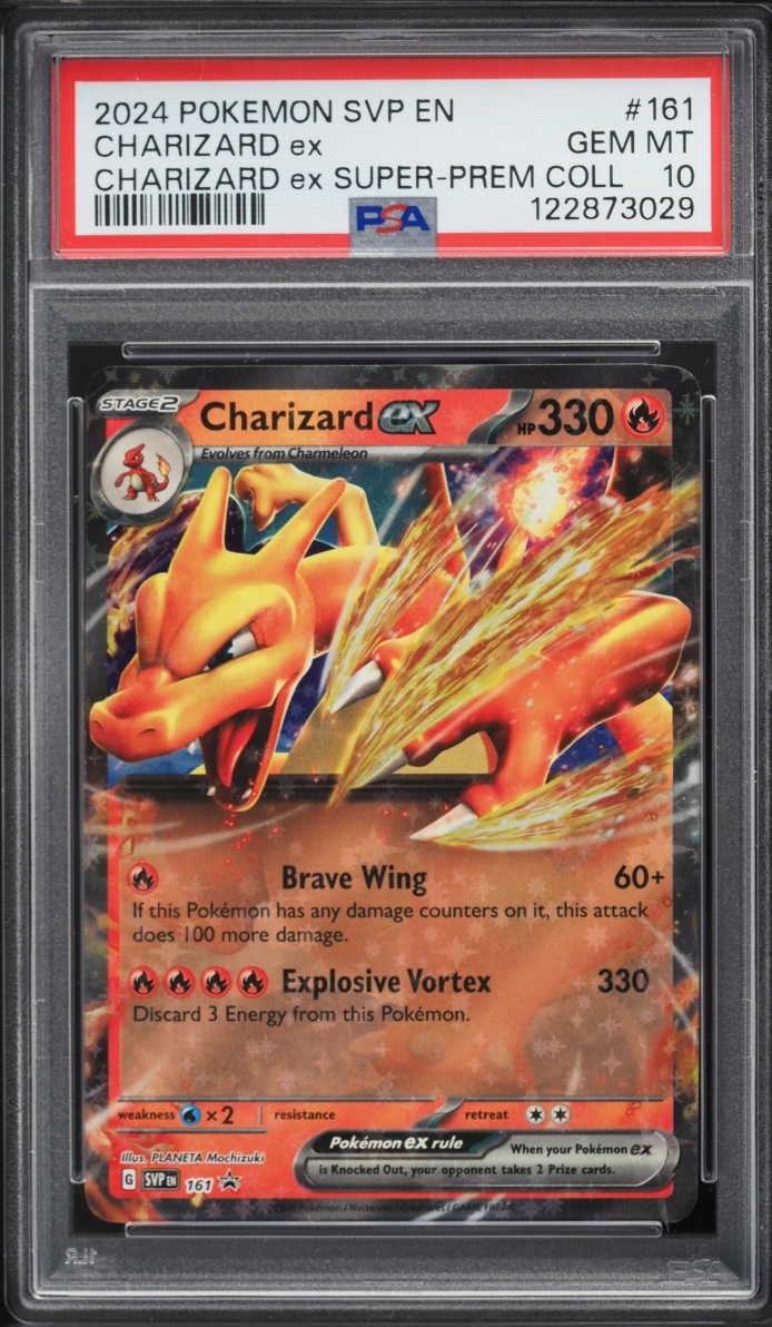 2024 Pokemon Scarlet & Violet Promo Super Premium Holo Charizard Ex #161 PSA 10 GEM MINT