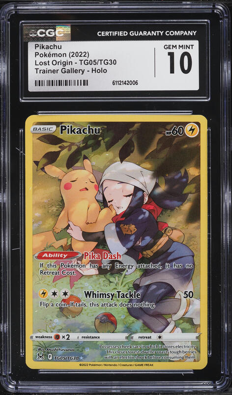 2021 Pokemon Japanese SWSH Promo Yu Nagaba X PCG Pikachu #208 PSA