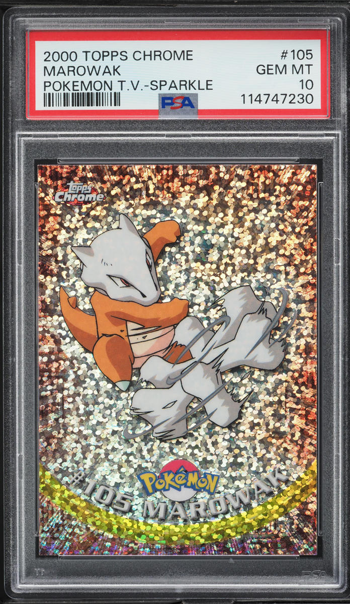 2000 Topps Chrome Pokemon Series 2 Sparkle Marowak #105 PSA 10 GEM MINT