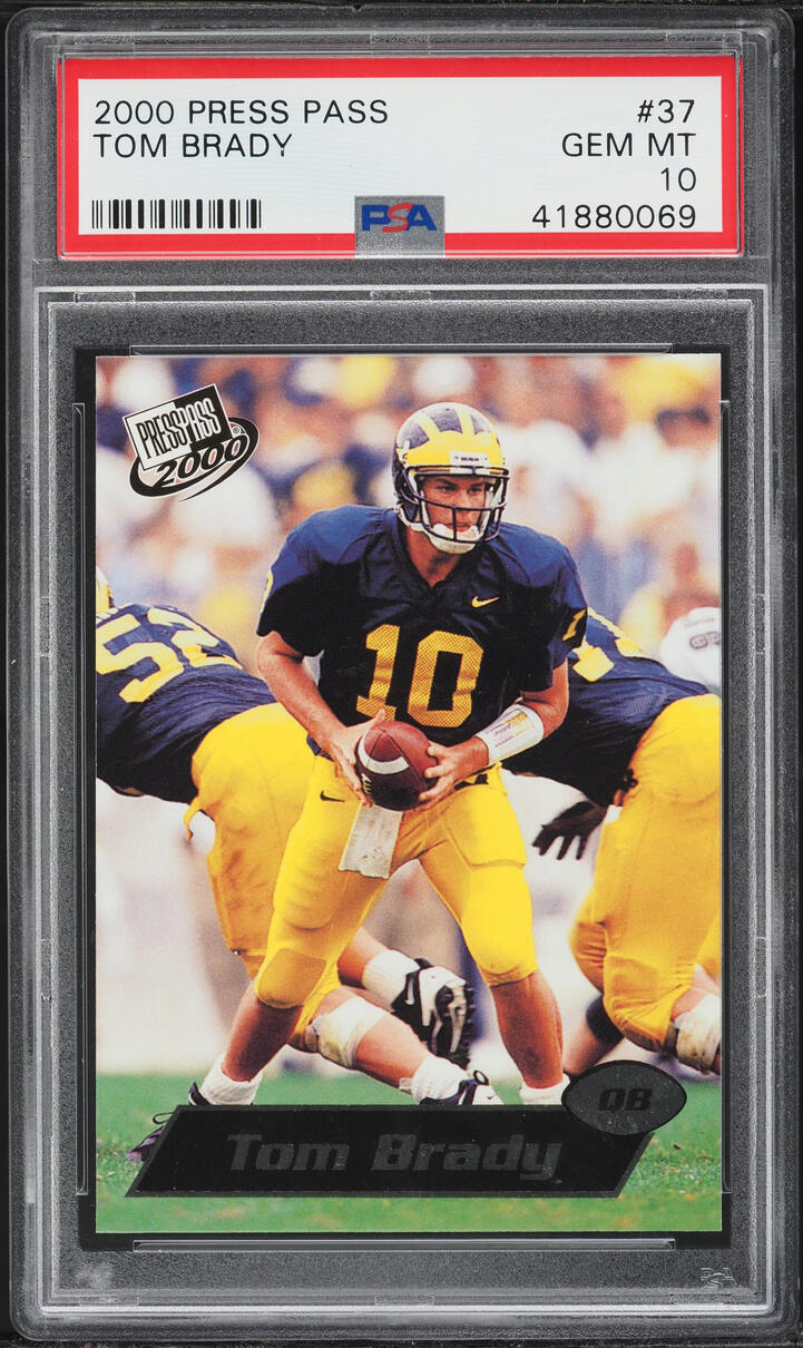 2000 Press Pass Tom Brady ROOKIE #37 PSA 10 GEM MINT