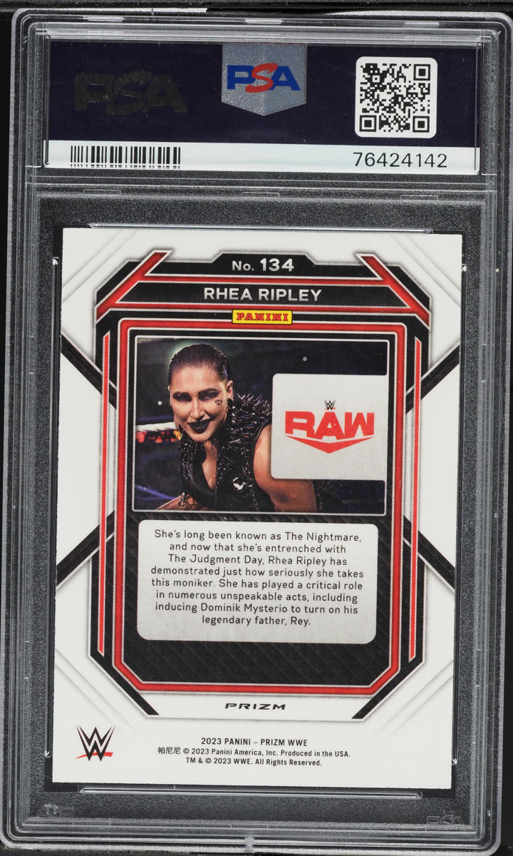 2023 Panini Prizm WWE Ice Rhea Ripley #134 PSA 9 MINT