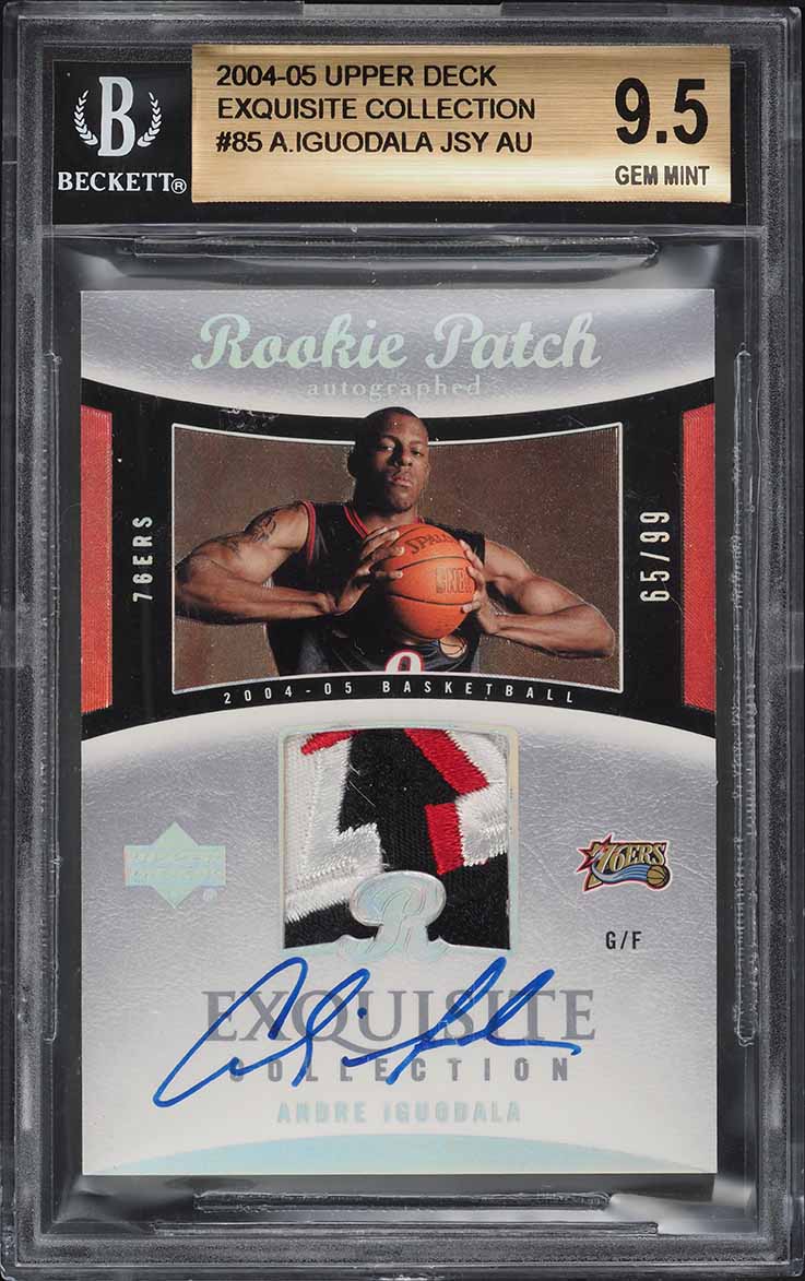 2004 Exquisite Collection Andre Iguodala ROOKIE PATCH AUTO /99 #85 BGS 9.5 GEM MINT - Photo 1