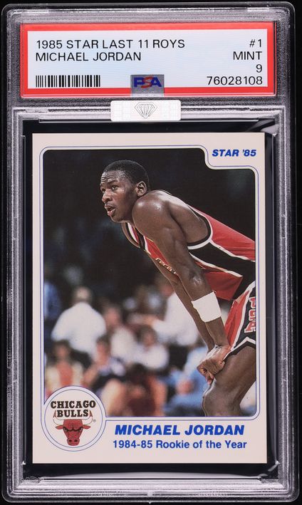 1985 Star Last 11 ROY's Michael Jordan ROOKIE #1 MBA PSA 9 MINT