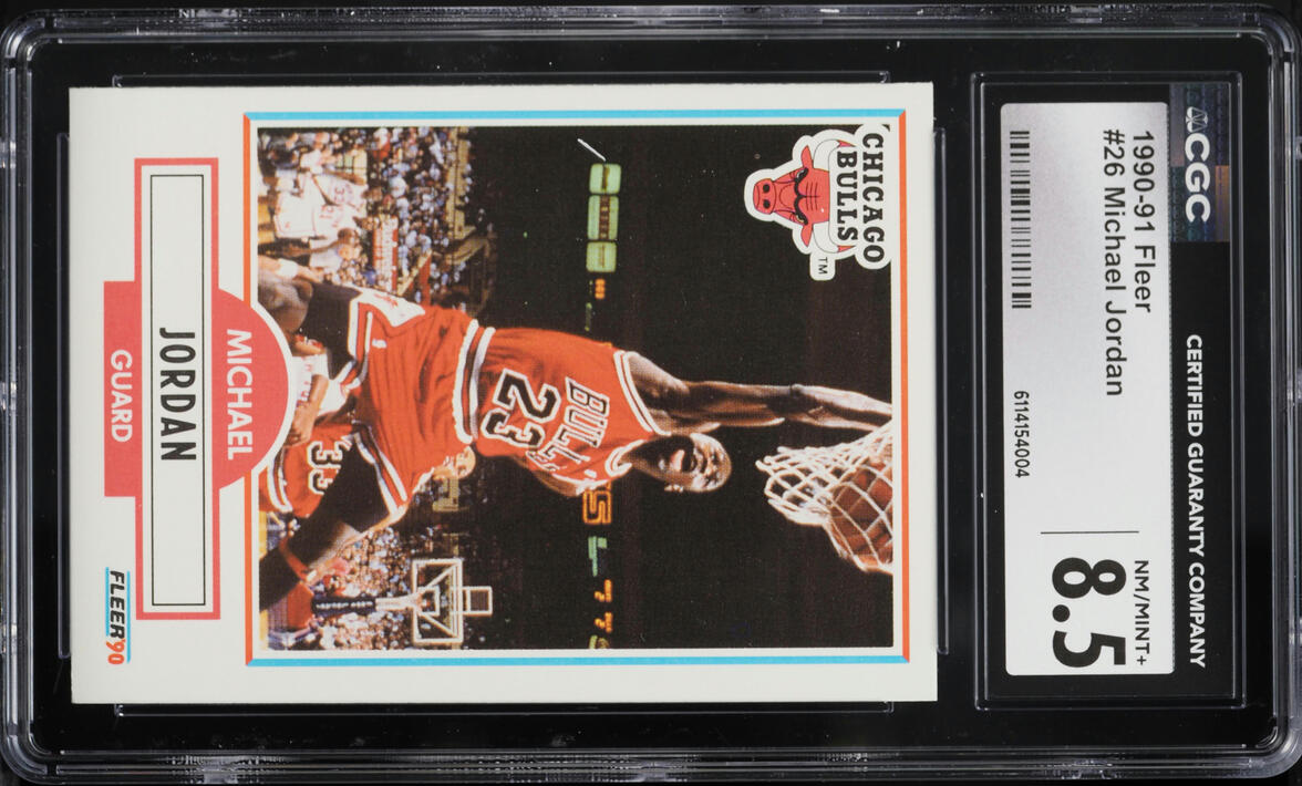 1990 Fleer Basketball Michael Jordan #26 CGC 8.5 NM-MT+