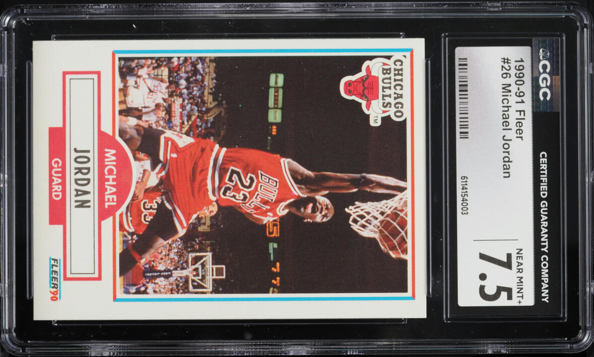 1990 Fleer Basketball Michael Jordan #26 CGC 7.5 NRMT+
