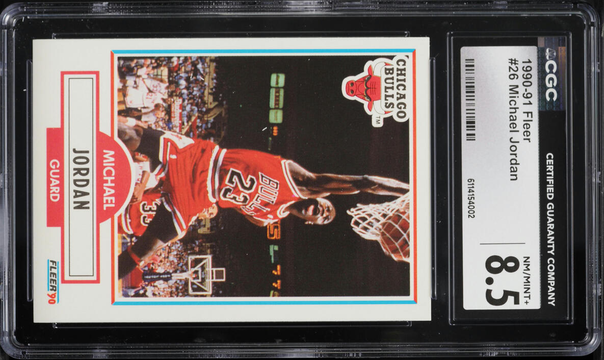 1990 Fleer Basketball Michael Jordan #26 CGC 8.5 NM-MT+
