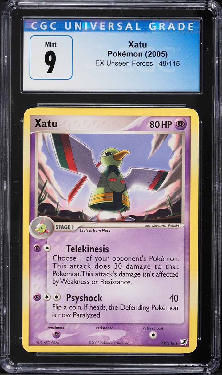 2005 Pokemon EX Unseen Forces Xatu #49 CGC 9 MINT