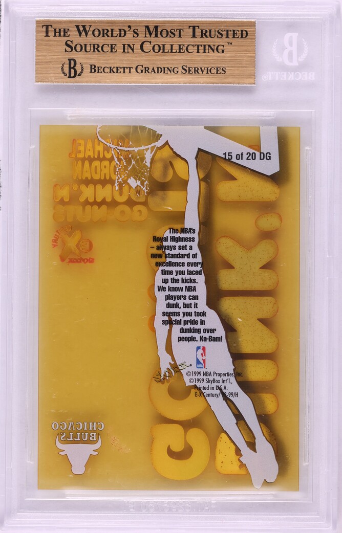 1998 Skybox E-X Century Dunk 'N Go Nuts Michael Jordan #15DG BGS