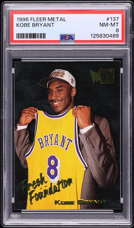 1996 Metal Fresh Foundations Kobe Bryant ROOKIE #137 PSA 8 NM-MT