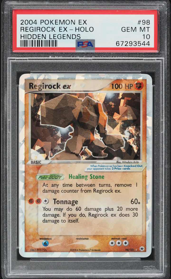 2004 Pokemon EX Hidden Legends Holo Regirock ex #98 PSA 10 GEM MINT