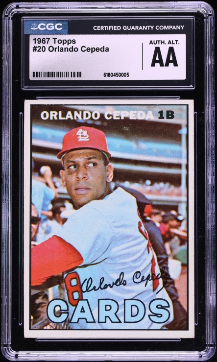 1967 Topps Orlando Cepeda #20 CGC ALTERED AUTH