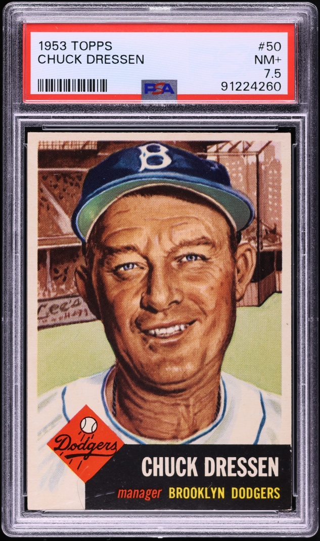 1953 Topps Chuck Dressen SHORT PRINT #50 PSA 7.5 NRMT+