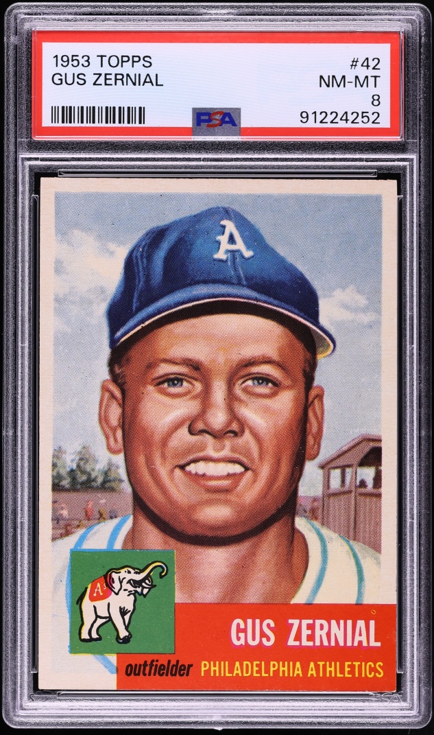 1953 Topps Gus Zernial #42 PSA 8 NM-MT