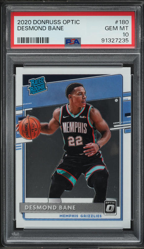 2020 Panini Prizm Gold Wave Desmond Bane ROOKIE #297 SGC 9.5 MINT+