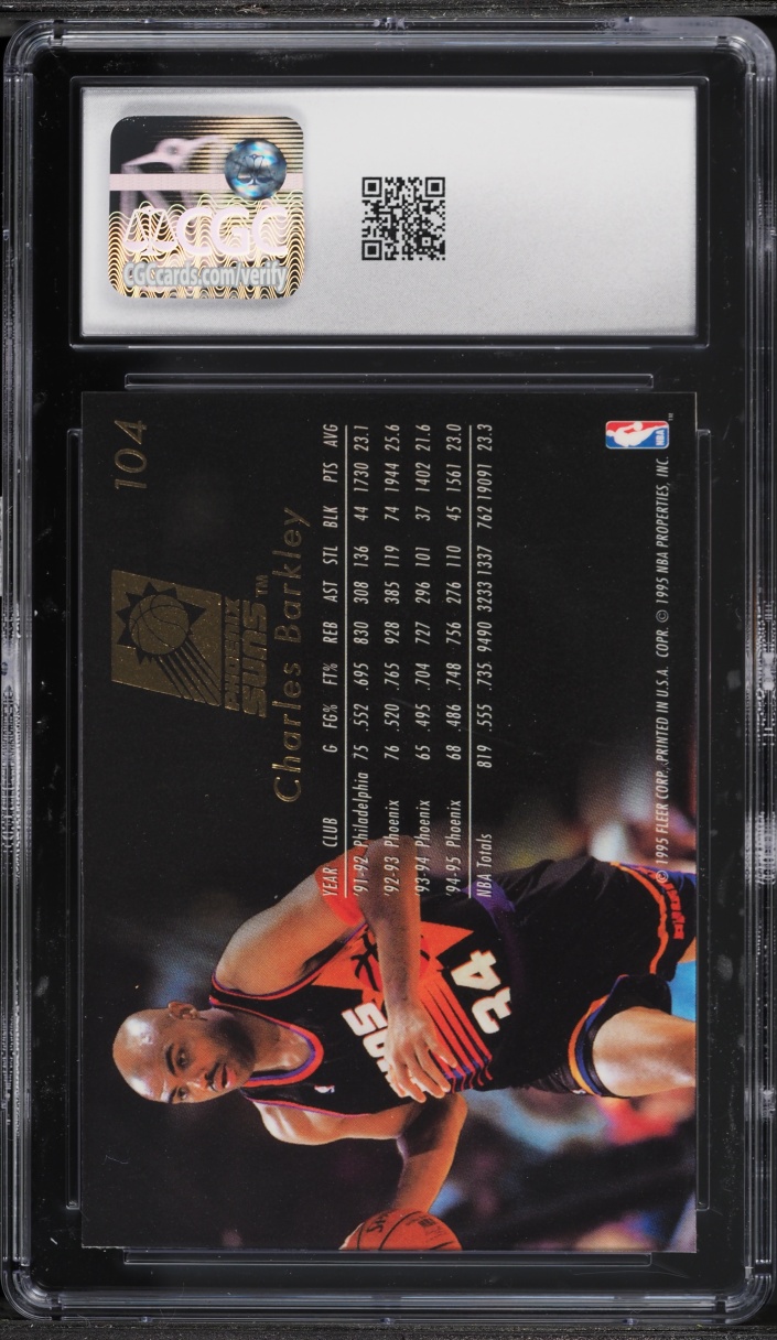 1995 Flair Basketball Charles Barkley #104 CGC 8.5 NM-MT+
