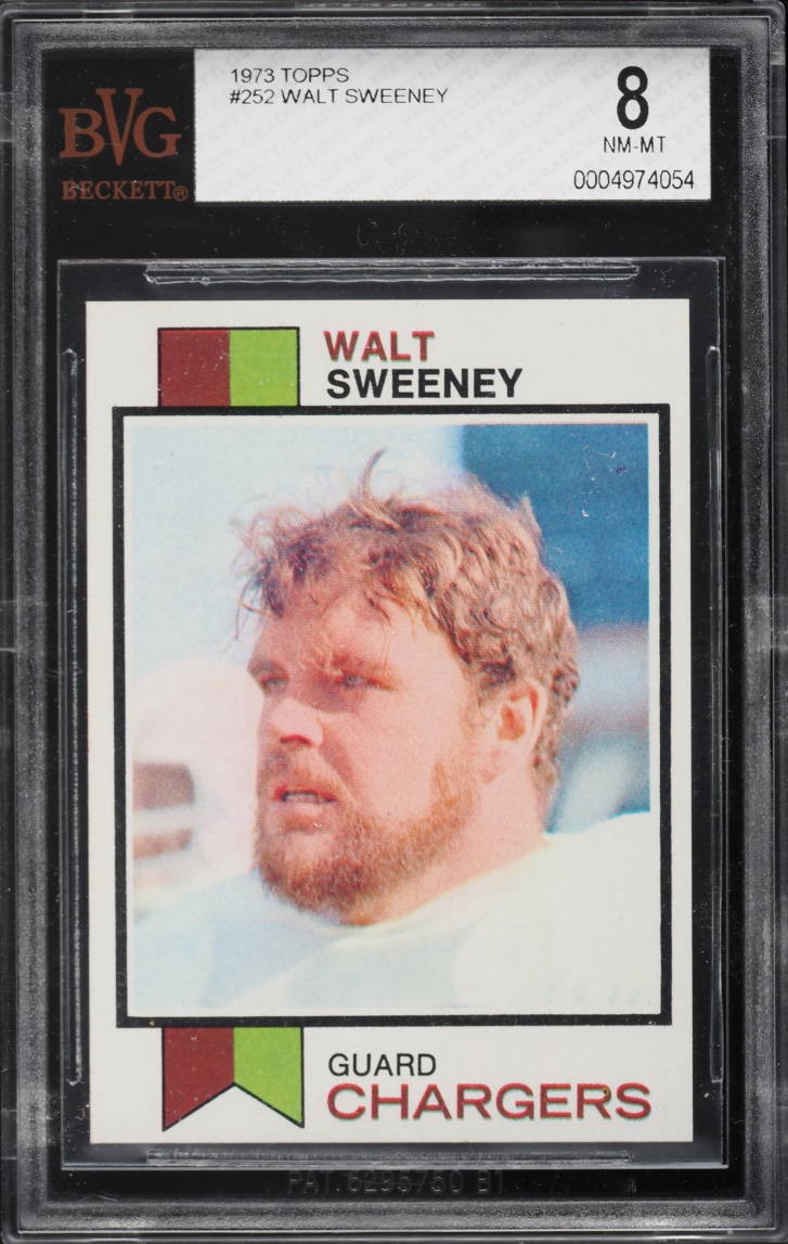 1973 Topps Football Walt Sweeney #252 BVG 8 NM-MT