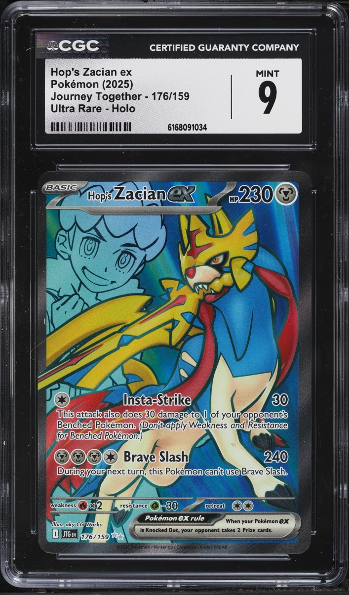 2025 Pokemon Scarlet & Violet Journey Together Full Art Hop's Zacian ex #176 CGC 9 MINT