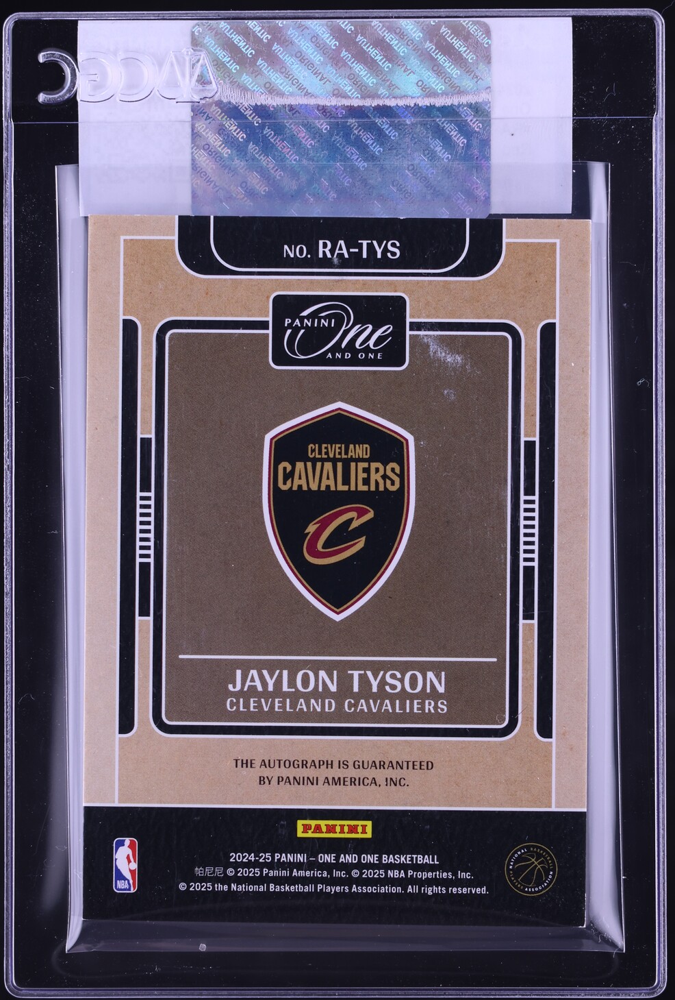 2024 Immaculate Collection One And One Red Jaylon Tyson ROOKIE AUTO /25 #RA-TYS CGC AUTH