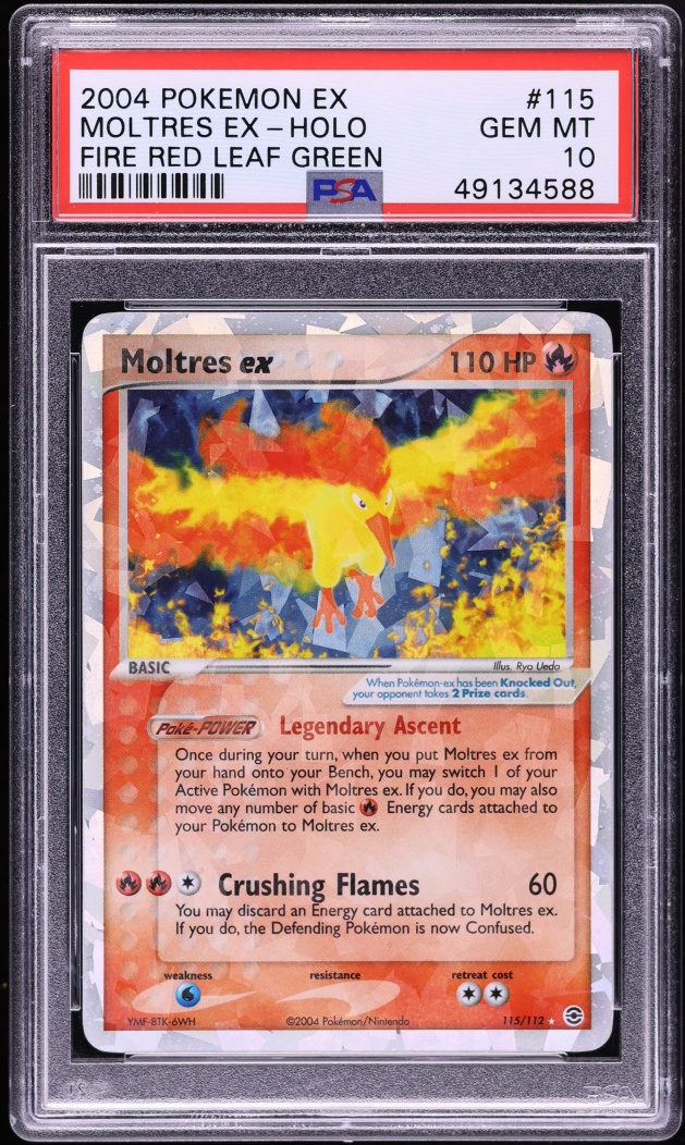 2004 Pokemon EX Fire Red & Leaf Green Holo Moltres EX #115 PSA 10 GEM MINT