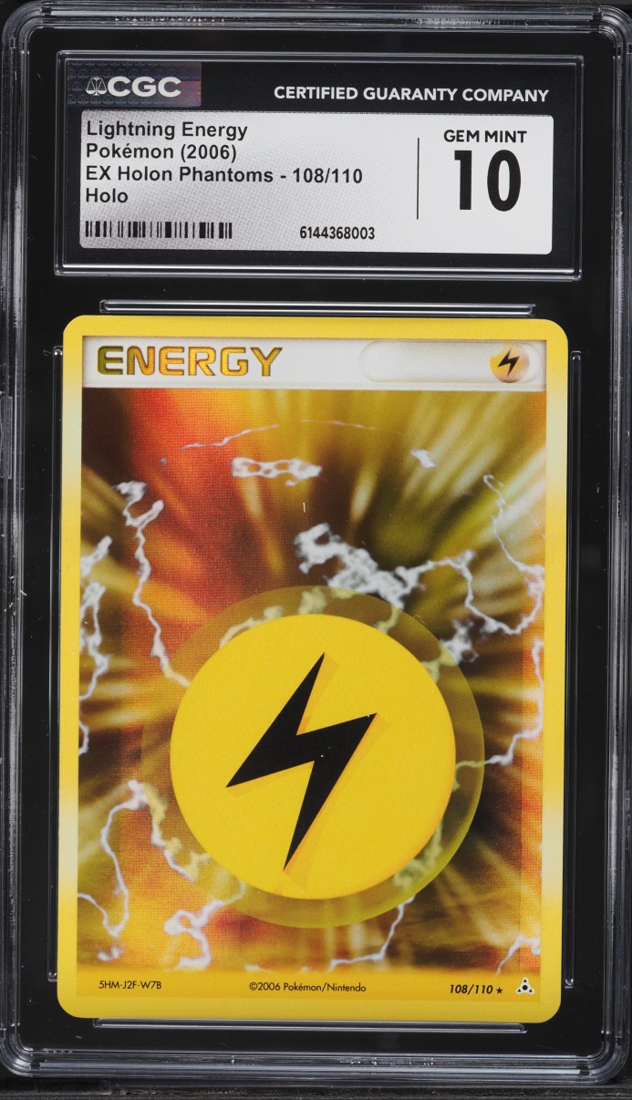 2006 Pokemon EX Holon Phantoms Holo Lightning Energy #108 CGC 10 GEM MINT