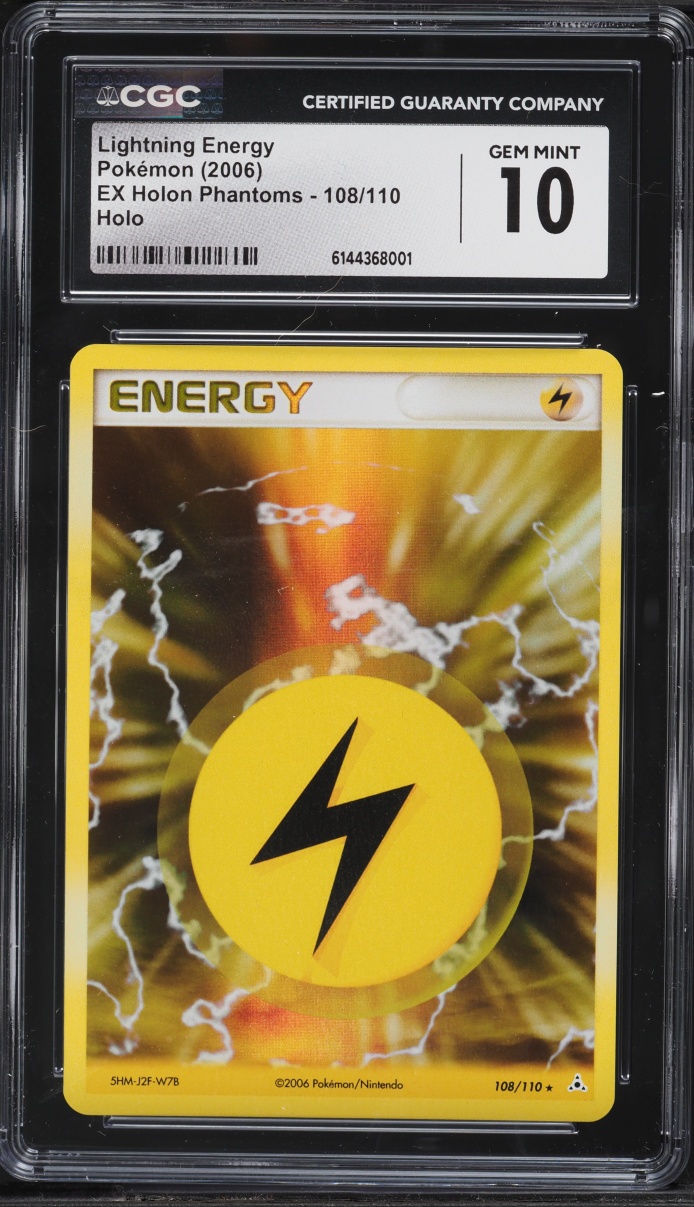 2006 Pokemon EX Holon Phantoms Holo Lightning Energy #108 CGC 10 GEM MINT