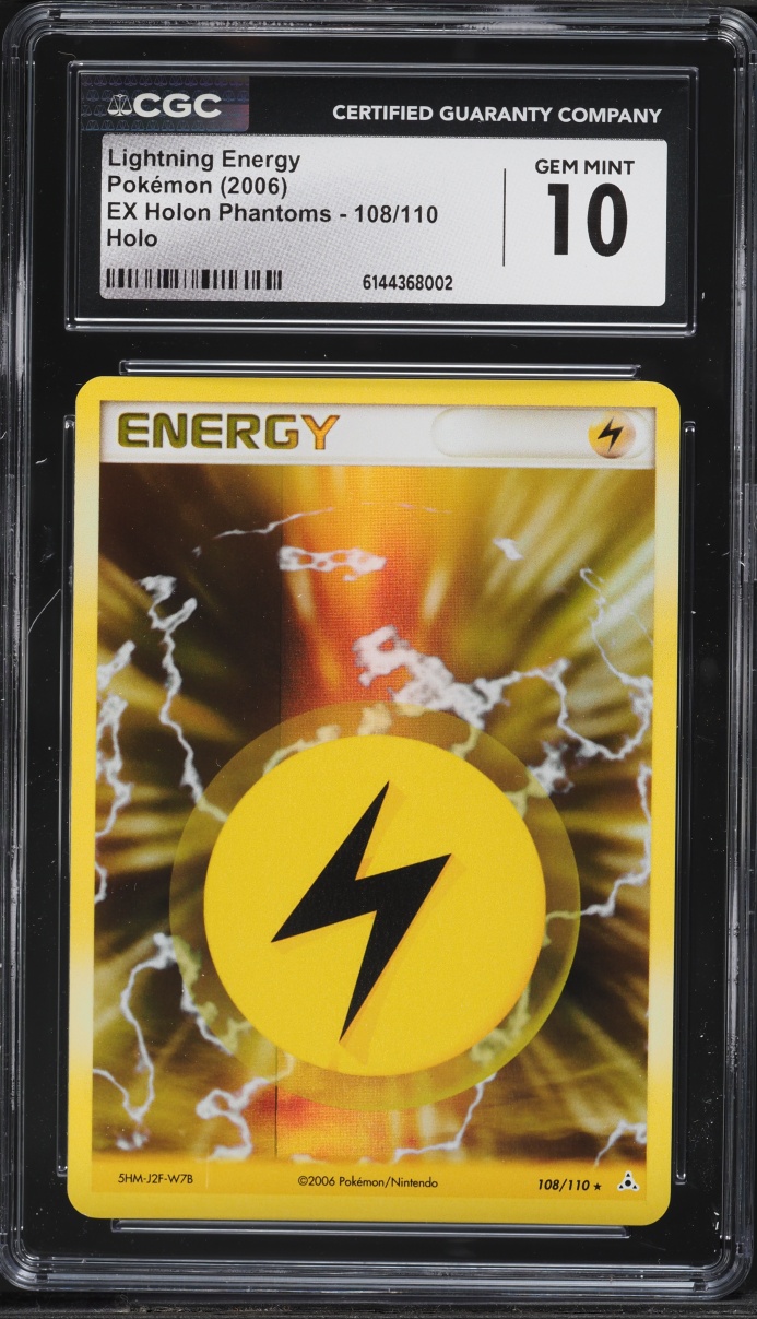 2006 Pokemon EX Holon Phantoms Holo Lightning Energy #108 CGC 10 GEM MINT