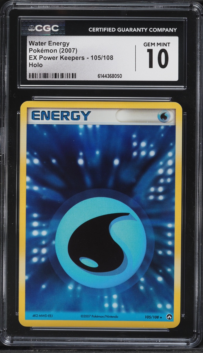 2007 Pokemon EX Power Keepers Holo Water Energy #105 CGC 10 GEM MINT