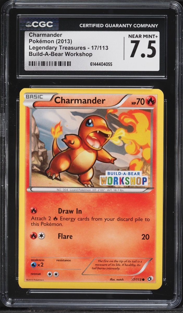 2013 Pokemon BW Legendary Treasures Build-A-Bear Workshop Charmander #17 CGC 7.5 NRMT+