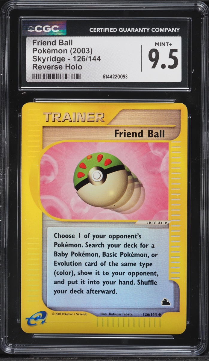 2003 Pokemon Skyridge Reverse Holo Friend Ball #126 CGC 9.5 MINT+