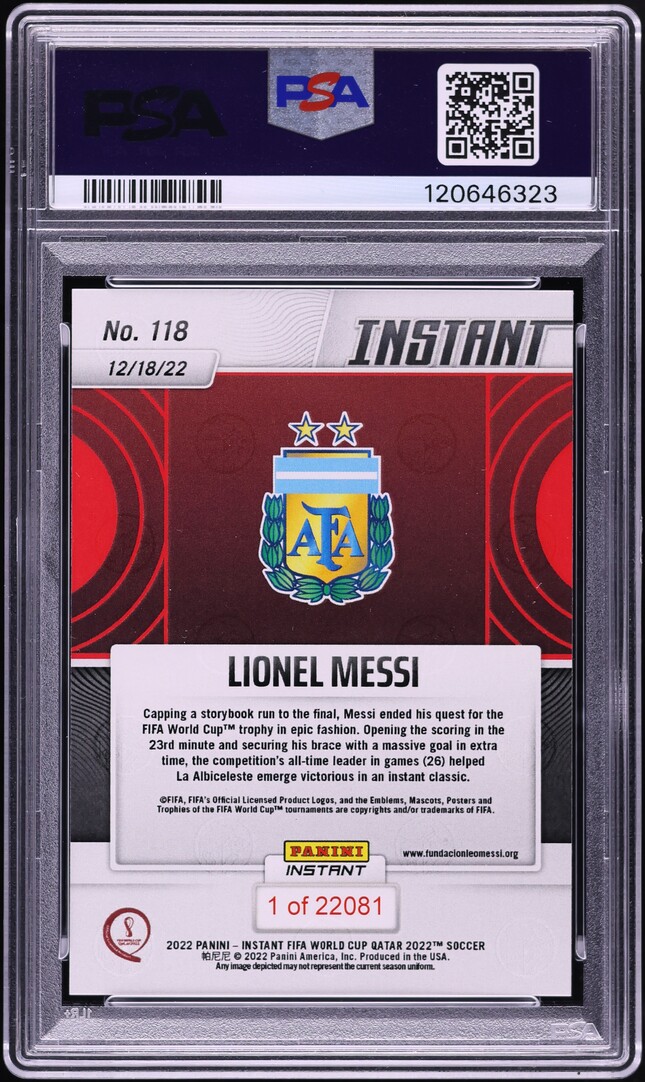 2022 Panini Instant FIFA World Cup Qatar Lionel Messi /22081