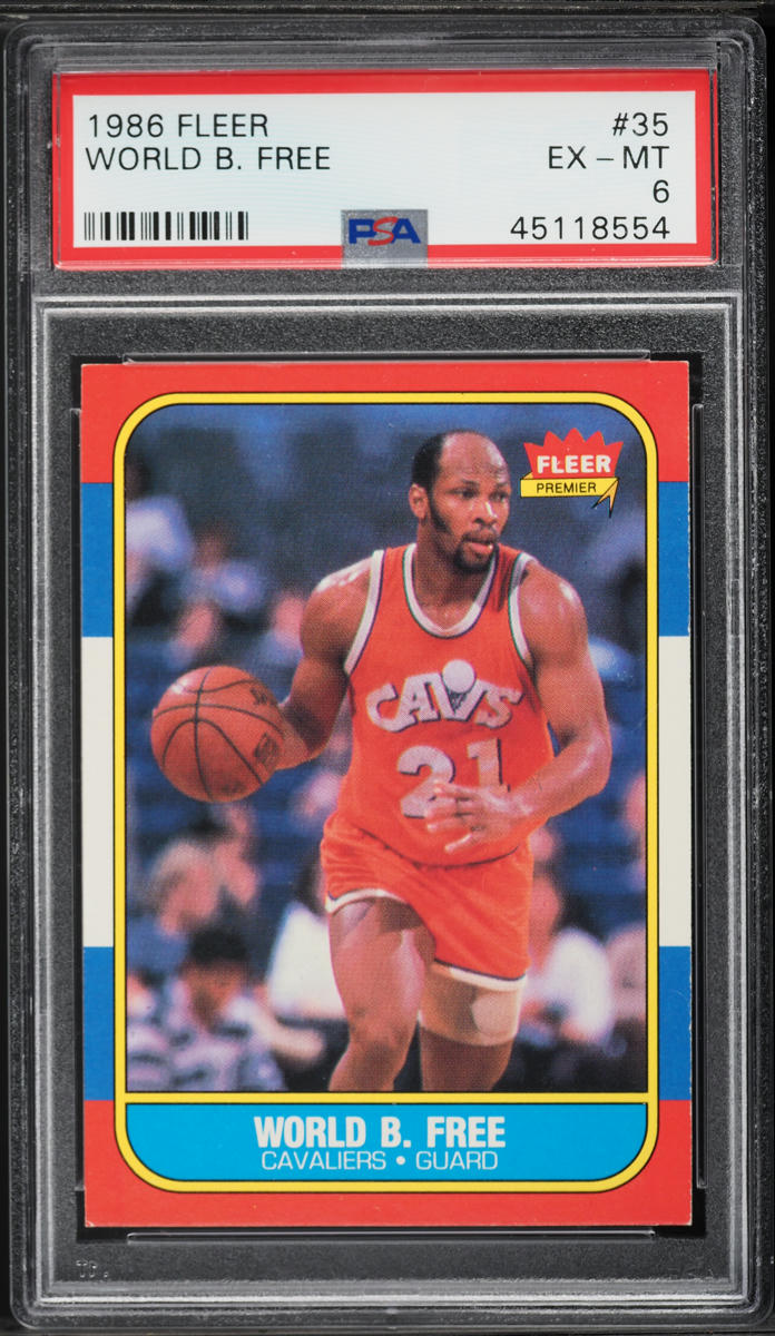 1986 Fleer Basketball World B. Free #35 PSA 6 EXMT