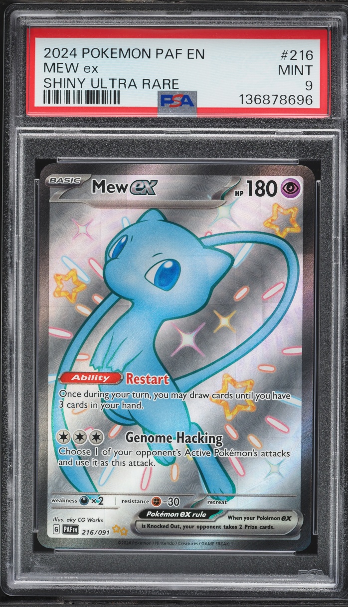 2024 Pokemon Scarlet & Violet Paldean Fates Full Art Mew ex #216 PSA 9 MINT