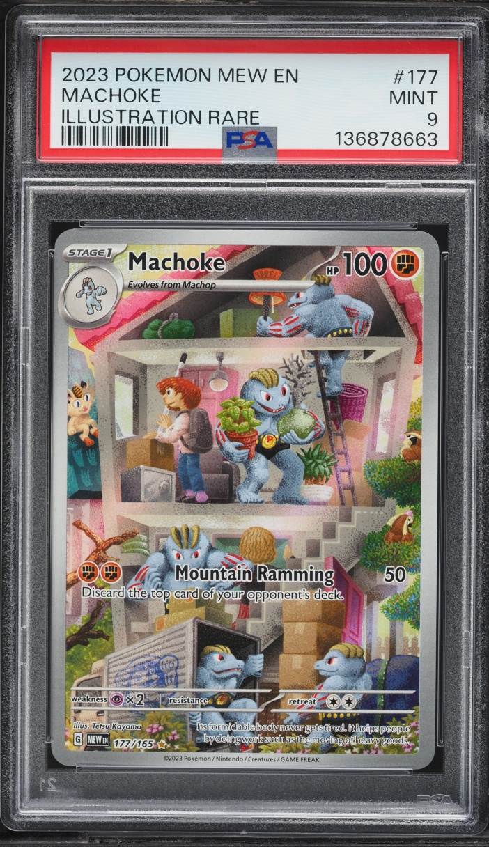 2023 Pokemon Scarlet & Violet 151 IR Machoke #177 PSA 9 MINT