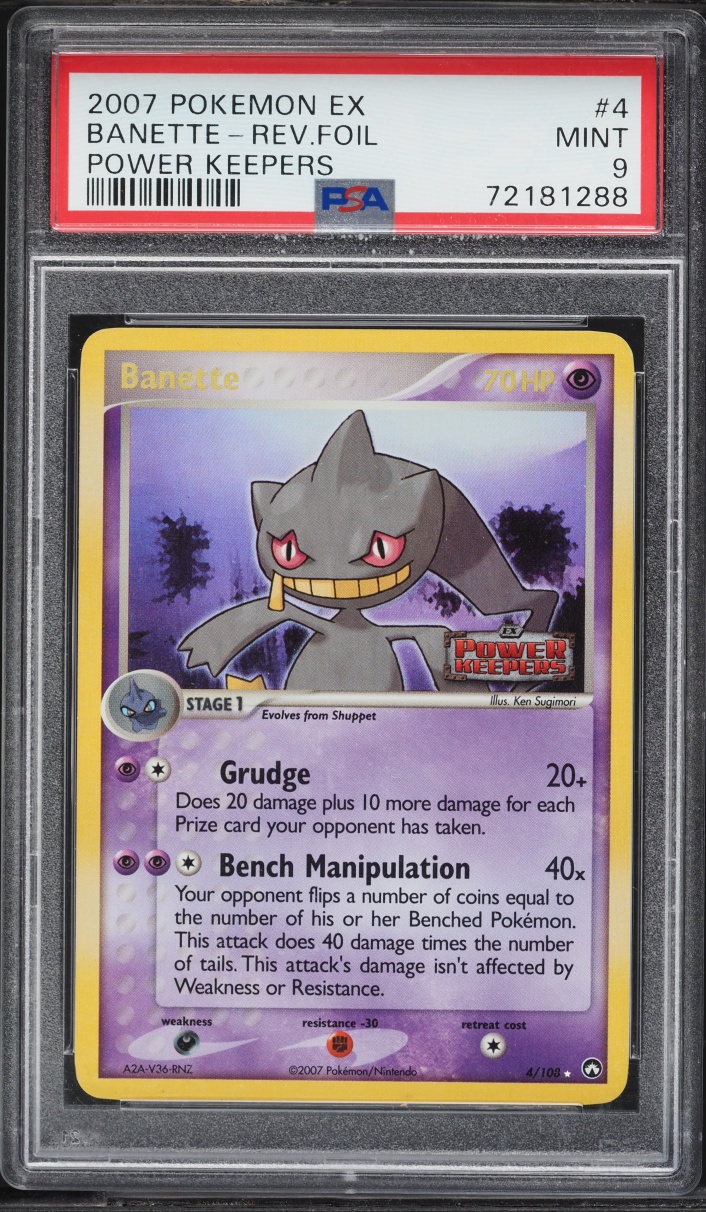 2007 Pokemon EX Power Keepers Reverse Holo Banette #4 PSA 9 MINT