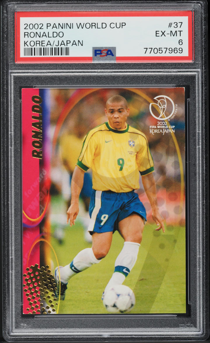 2002 Panini World Cup Korea Japan Ronaldo #37 PSA 6 EXMT