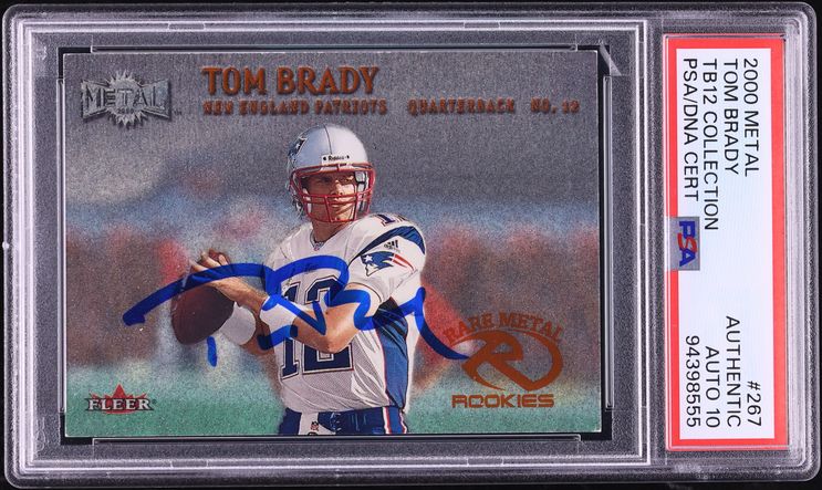 2000 Metal TB12 Collection Tom Brady ROOKIE AUTO DNA 10 #267 PSA AUTH