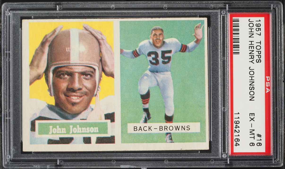 1957 Topps Football John Henry Johnson #16 PSA 6 EXMT