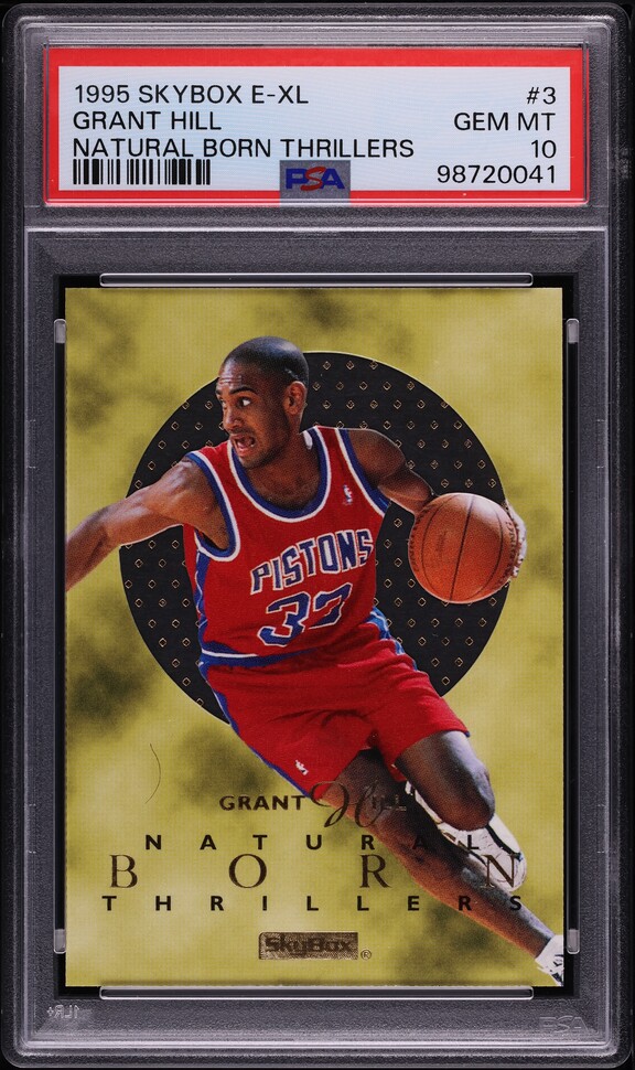 1997 Finest Embossed Refractor Grant Hill /263 #149 PSA 8 NM-MT on
